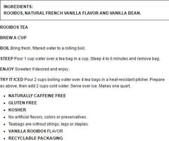 Celestial Seasonings Madagascar Vanilla Red Tea Bags 20 Count Grocery Pack