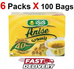 Isis Egyptian Anise Herbal Organic All Natural ايزيس ينسون ( 6 Packs X 100 Bags)