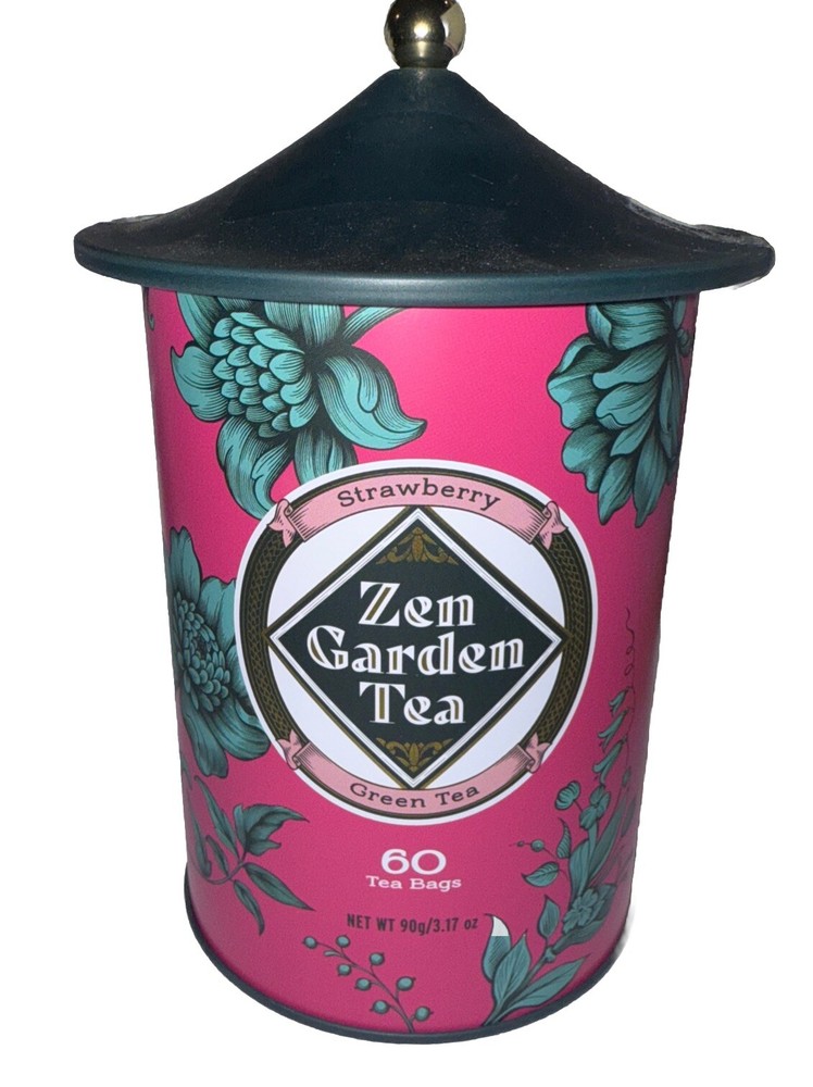 Pagoda Strawberry 🍓 Zen Garden Tea – 🍓 Green Tea 60 Bags BB 07/2027
