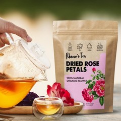 Premium Dried Rose Petals – Plant-based & Edible Flowers for Baking Decoratio…