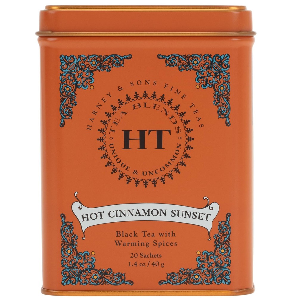 Harney & Sons Caffeinated Hot Cinnamon Sunset Black Tea 20 Count (Pack of 1)