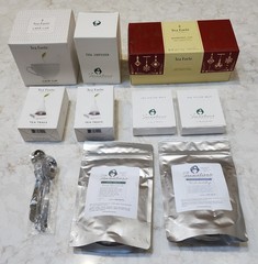 Tea Forte Gift Set 1 Cafe Cup 2 Tea Trays , Infuser, 60 Filter Bags, Warming Joy