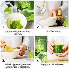 10 PACK Organic Matcha Green Tea Powder (4 Oz) – 100% Pure Easy to Mix
