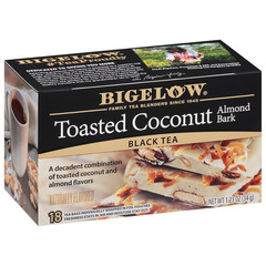 Bigelow Tea Toasted Coconut Almond Bark, Black Tea Bags, 18 Count Box Pack of 6