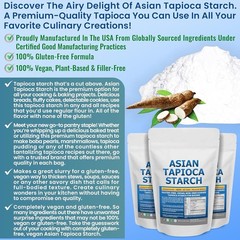 Tapioca Starch (2.5 LB) Gluten-Free GMO-Free for Making Boba Tea Pearls Baking
