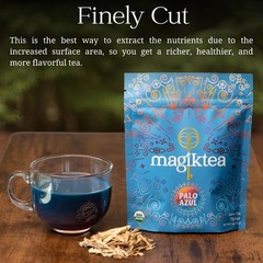 Magiktea Palo Azul, Loose Tea 2 oz (30 cups), USDA Organic, Kidneywood, 2