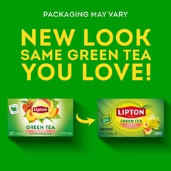 Lipton Peach Green Tea Bags, 20 Count