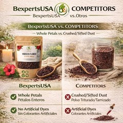 Flor de Jamaica – 4 oz Dried Hibiscus Flowers–Loose Leaf Herbal Tea Bexpertsusa