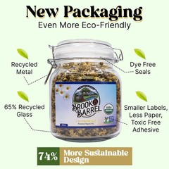 Brook & Barrel USDA Organic Chamomile Loose Leaf Tea 1.6 lbs Premium Glass Jar