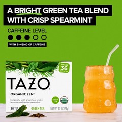 TAZO Organic Zen Green Tea, Tea for Health and 144 Bags