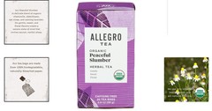Caffeine-Free Herbal Tea Bags – Allegro Organic Peaceful Slumber, 20 Count