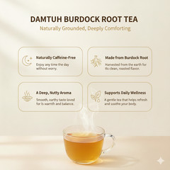 Damtuh Korean Burdock Root Tea 담터 우엉차, Herbal Tea Bags – Caffeine Free