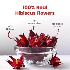 Dried Hibiscus Flowers Cut & Sifted, Flor de Jamaica, Hibiscus Tea Jamaica 100g