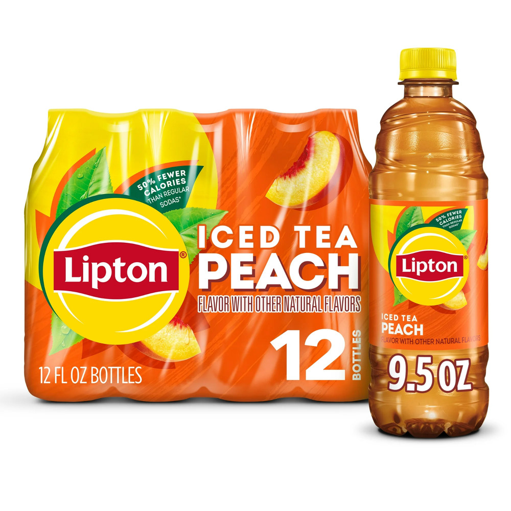 Lipton Peach Iced Tea, Bottled Tea Drink, 16.9 oz, 12 Pack