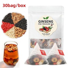 30/60 Packs Ginseng Six Treasure Tea Bags – Red Date Kidney Health Herbal Tea US