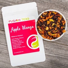 Apple Mango Hibiscus Fruit Tea – Herbal Loose Leaf Tisane – Fusion Teas