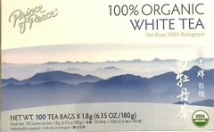 1 Box, Prince of Peace 100% Organic White Tea, 6.35 Oz / 180g – 100 Tea Bags