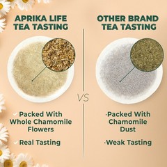 Pure Chamomile Tea – no stems, 100% Natural Herbal Tea, 60 bags, USA seller