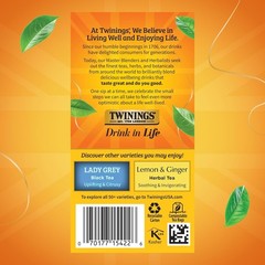 Twinings Earl Grey Black Tea Bags, 20 Count (Pack of 6) 8/25/26