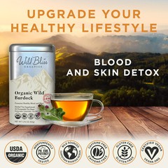 Organic Burdock Root Tea – Caffeine Free – Pharmacopoeia Quality