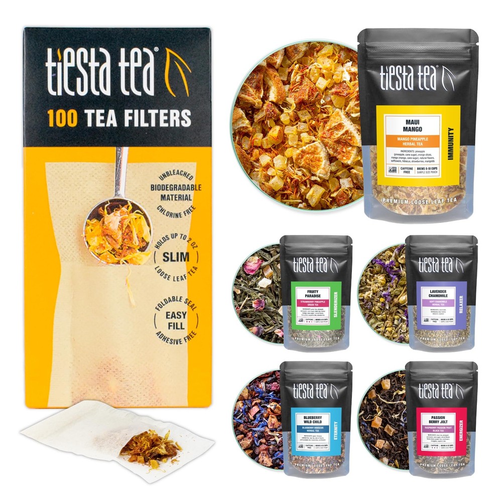 Premium Starter Loose Leaf Sampler Kit – Classic Tea Blends, High to Non Caff…