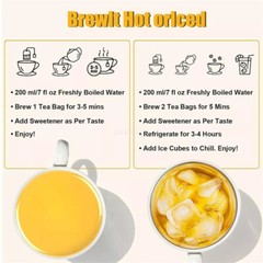 60Bags Turmeric Ginger Cinnamon Tea No Additive Support Brain Weight Sleep-Skin