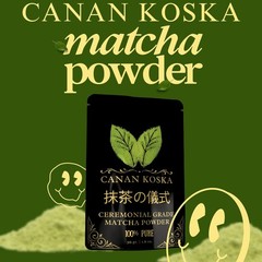 Canan Koska Ceremonial Grade Matcha Powder 1.76oz (50g) Pack of 3