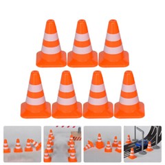 7x Model Traffic Cones Traffic Road Cones Construction Toys Model Traffic Signs