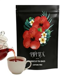 Pipi Hibiscus Tea,100% Natural, Caffeine-free, Loose-leaf Tea，30+ Servings 1pack