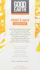 Good Earth Herbal Tea, Sweet & Spicy, Caffeine Free, 18 Tea Bags