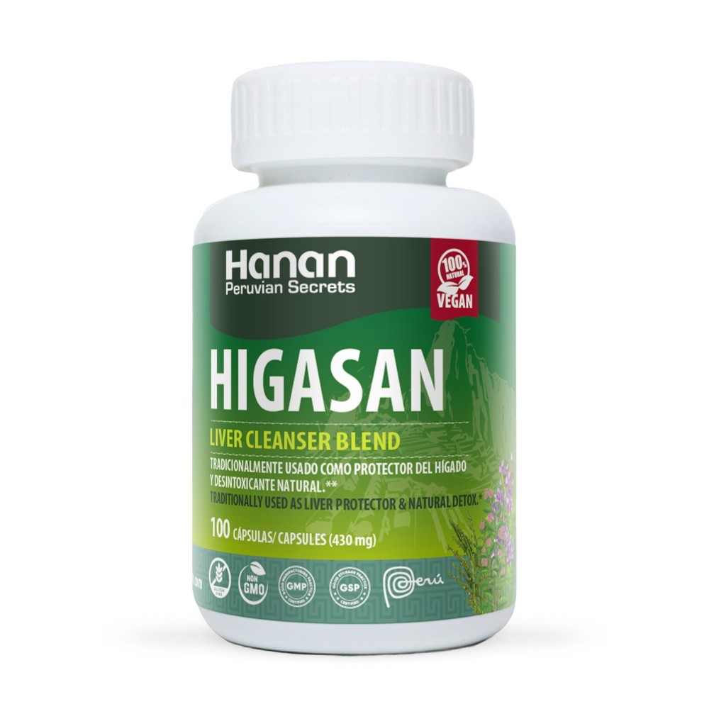 Hanan Higasan Liver Cleanser Blend | 100 Capsules | Naturally Aids in Supporting