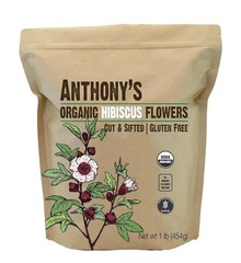 Organic Hibiscus Flowers, 1 Lb, Cut & Sifted, Gluten Free, Non GMO, Non Irradiat