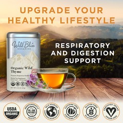 Organic Wild Thyme Tea – Caffeine Free Herbal Tea – Pharmacopoeia Potency