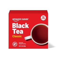 Classic Black Tea – 100 Individually Wrapped Bags, Caffeine-Free &