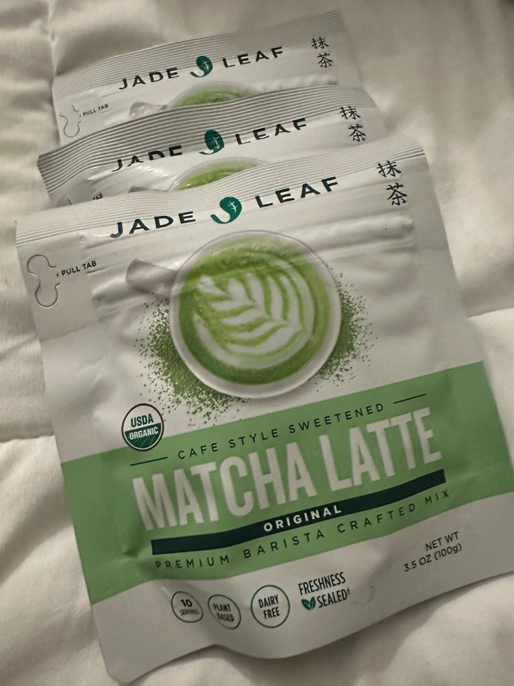 Jade Leaf Matcha Latte Mix Original Cafe Style Sweetened Lot of 3 Organic 3.5oz