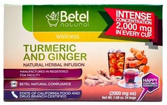 Turmeric and Ginger Tea (Te de Curcuma y Jengibre) by Betel Natural – 24 Tea Bag