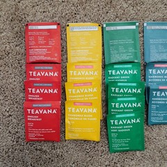STARBUCKS TEAVANA Tea Bag Lot of 41 Sachets Mix of 5 Flavors for Tea Lovers