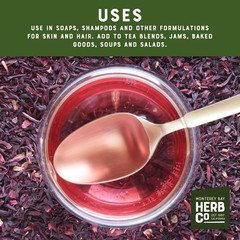 Organic Hibiscus Flower Cut & Sifted, by Herb Co, Hibiscus Sabdariffa, from Germ