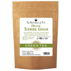 Organic Turmeric Ginger Green Tea – 250 Naturally Caffeinated Tea Bags