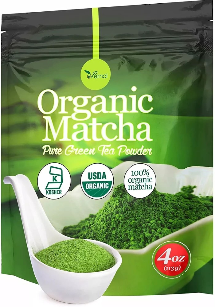 4oz Organic Matcha Powder-Energy Boost, Focus, Antioxidants | Pure Green Tea