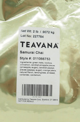 TEAVANA Original SAMURAI CHAI Bagged Tea Green Mate Rooibos 2lb FACTORY SEALED