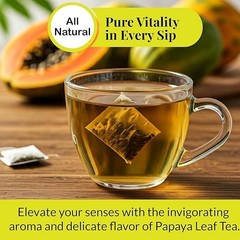 75 Papaya Leaf Tea Bags, Papaya Leaves, Herbal Papaya Tea, Te de Hojas de Papaya