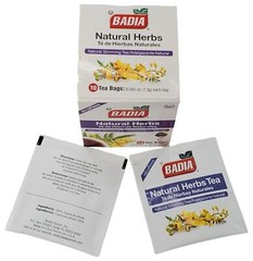 Badia Natural Herbs Natural Slimming Tea Caffeine-Free Bag – Box of 10 Tea Bags