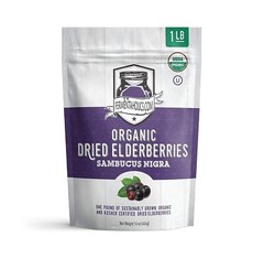 Fermentaholics USDA Organic Dried Elderberries, 1 lb All Natural non-GMO
