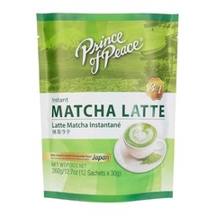 Prince of Peace 3 in 1 Matcha Latte – Instant Beverage – 12 Sachets