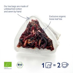 Bagged Organic Fruit Tea – Hand Sewn Natural Flavouring Plastic & Caffeine Free