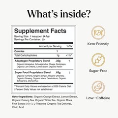 NoonBrew Oolong Mushroom Tea – Natural Energy, Focus & Mood Support, 30 Servings