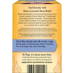 Yogi Tea – Honey Lavender Stress Relief (4 Pack) – Serenity Blend – 64 Tea Bags