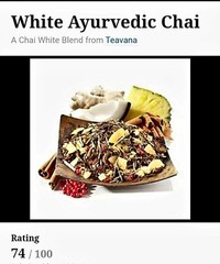 🌸🤍 NEW! RARE! 2 OZ TEAVANA WHITE AYURVEDIC CHAI LOOSE TEA SEALED GRAY BAG 🤍🌸
