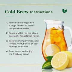 Organic Green Tea Bags 2-Pack, 106-Count – Refreshing, Lightly Caffeinated Bulk